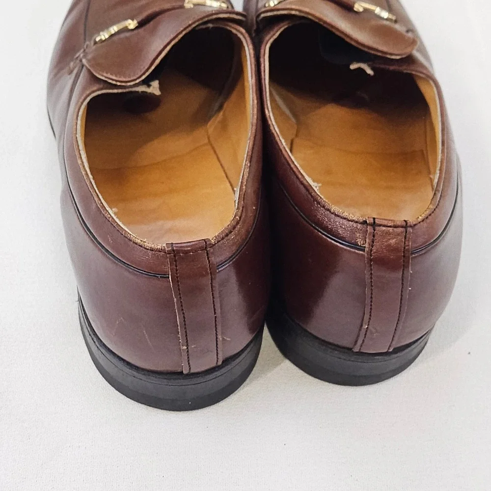 Bostonian‎ Mens 12 A/AAA Burgundy Leather Bit Loafers Dress Shoes 21004